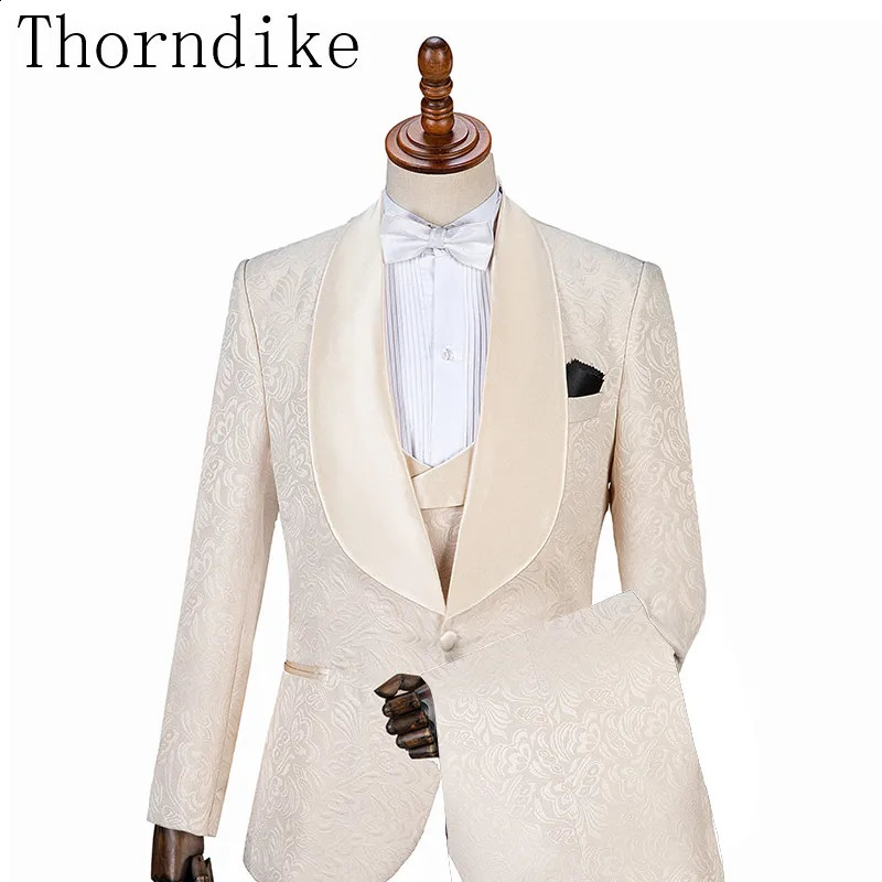 Thorndike Different Colors One Button Groom Tuxedos Shawl Lapel Groomsmen Man Suits Mens Wedding Three Pieces 251023