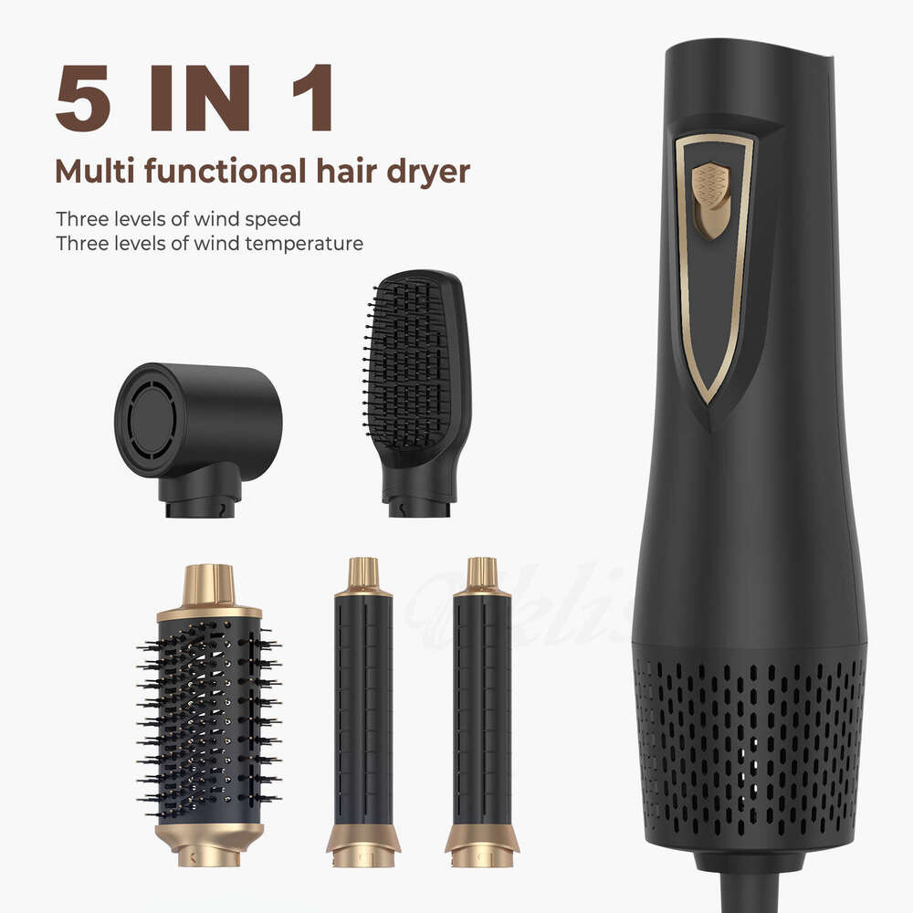 Famous Brand Designer In High Power Low Speed Brushed Hot Air Comb Curling Iron Straightener Multi Functional Hair Dryer