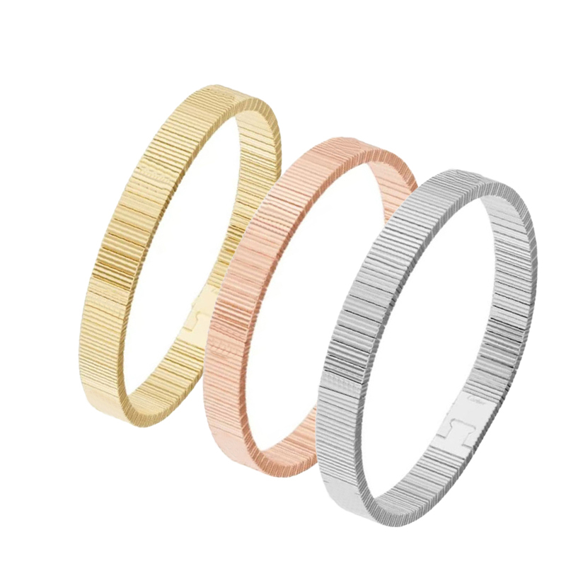 New Love Bracelet Luxury 18k Gold Striped Chain Bracelet High Quality Stainless Steel Jewelry Designer for Men and Women Christmas Gifts