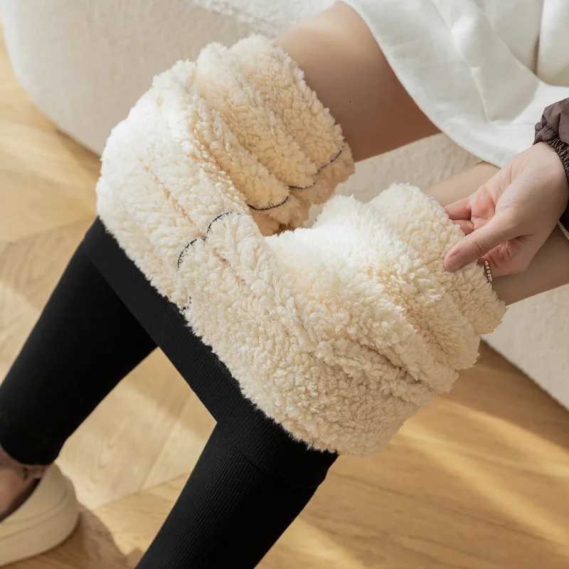 Fleece Lined Leggings Women Lace Trim Thermal Tights Winter Wear Plus Size Pants Butt Lifting Cold Weather Fashion LeggingsT251023