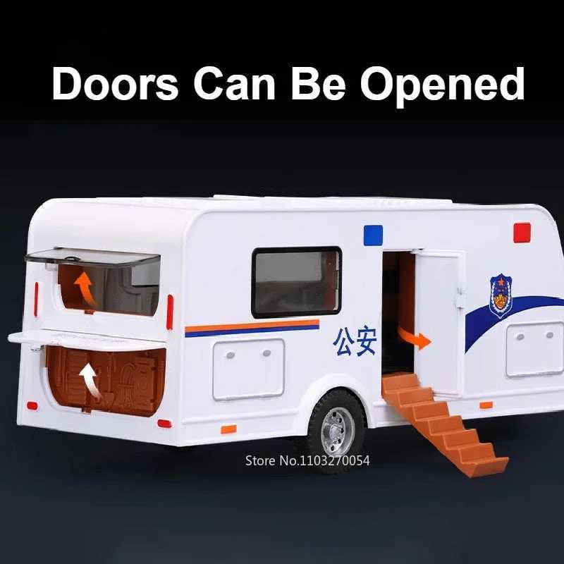 Scale 132 XTrail Toys Models Car Alloy Diecasts Trailer RV Doors Opened Sound Light Pull Back Metal Models Decoration Kids ToyT251023