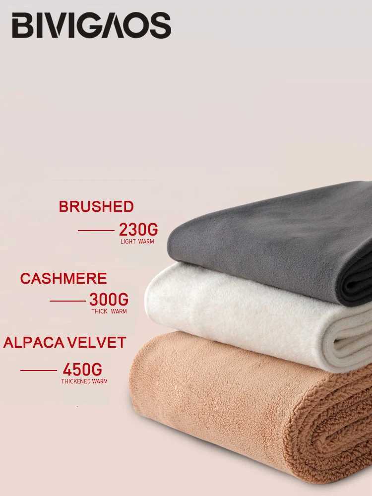 BIVIGAOS Autumn Winter Fleece Thick Shark Leggings Womens High Waist Butt Lifter Warmth Alpaca Velvet LeggingsT251023