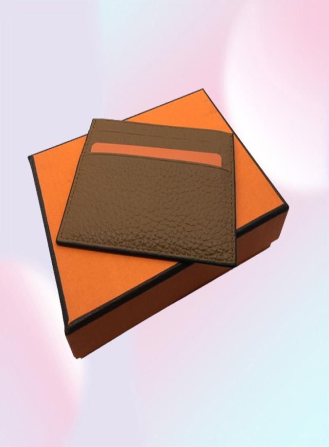 6 Colors Genuine Leather Credit Card Holder Wallet Classic Brand Designer Thin ID Card Case Coin Purse New Arrivals Fashion