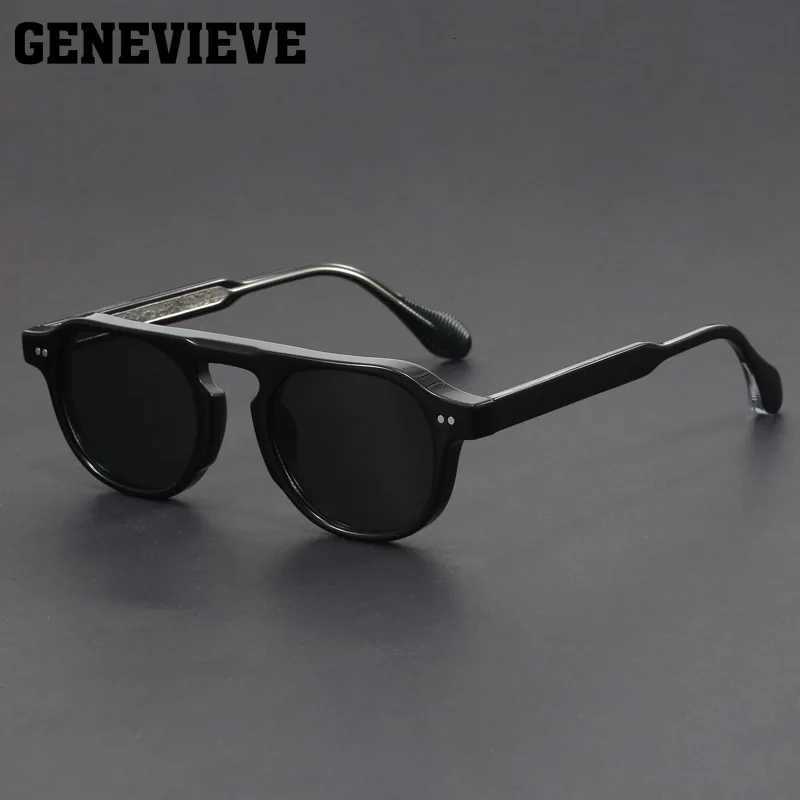 GENEVIEVE Retro Personalized Large Frame Design UV Protection Men Women Polarized Sunglasses Customizable Prescription 1077W251023