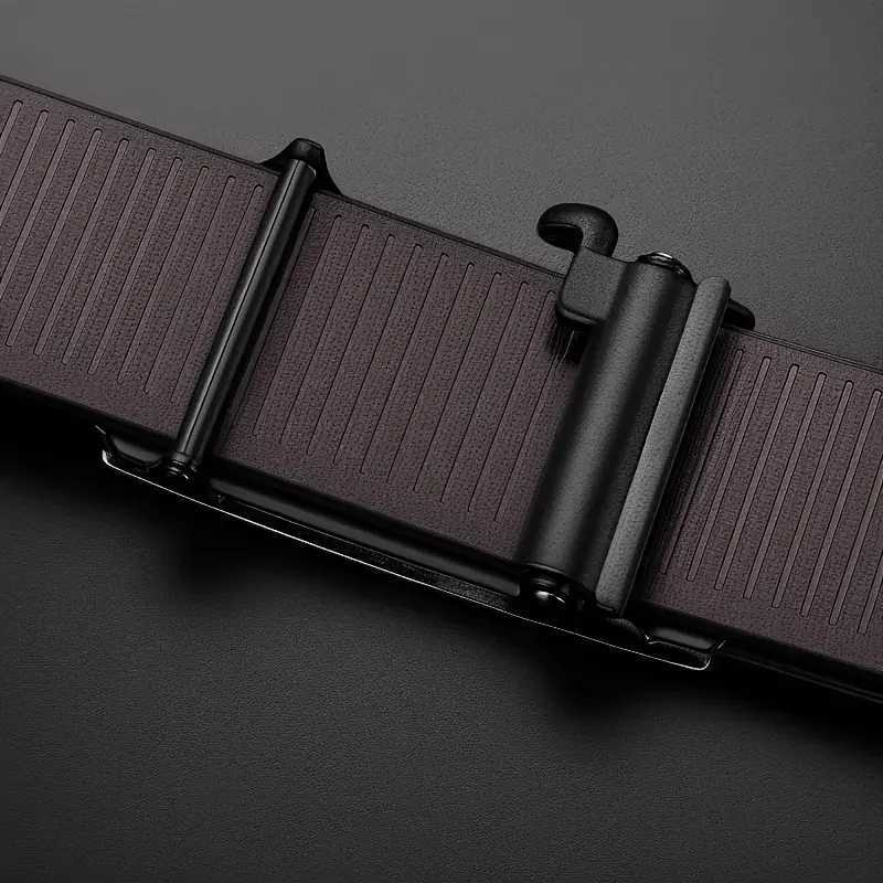 Fashionable Mens Automatic Buckle Leather Belt Suitable for Daily Life Leisure Gatherings Work Business Holiday GiftsXJ251023