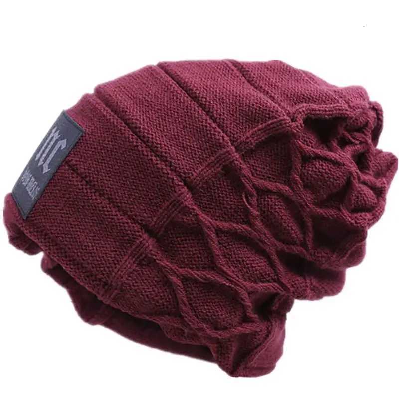 New Unisex Warm Winter Hat Fashion NC Letter Label Knitted Hats For Men Women Add Fur Lined Thick Ski Beanie CapXJ251023