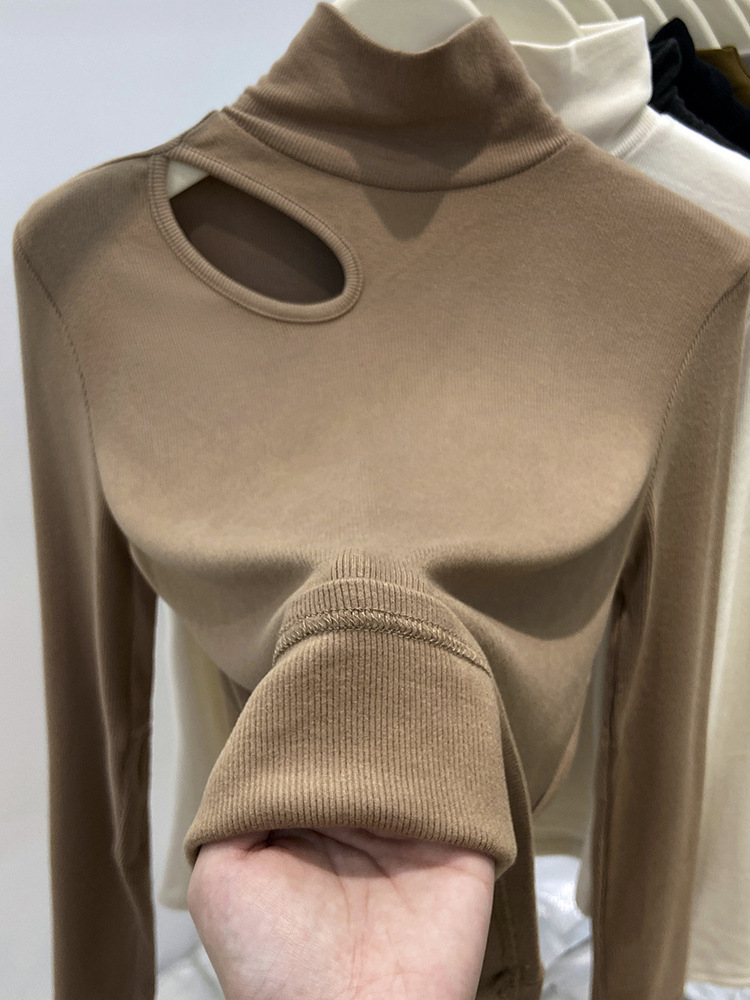 Y10234 fleece turtleneck long-sleeved bottoming shirt