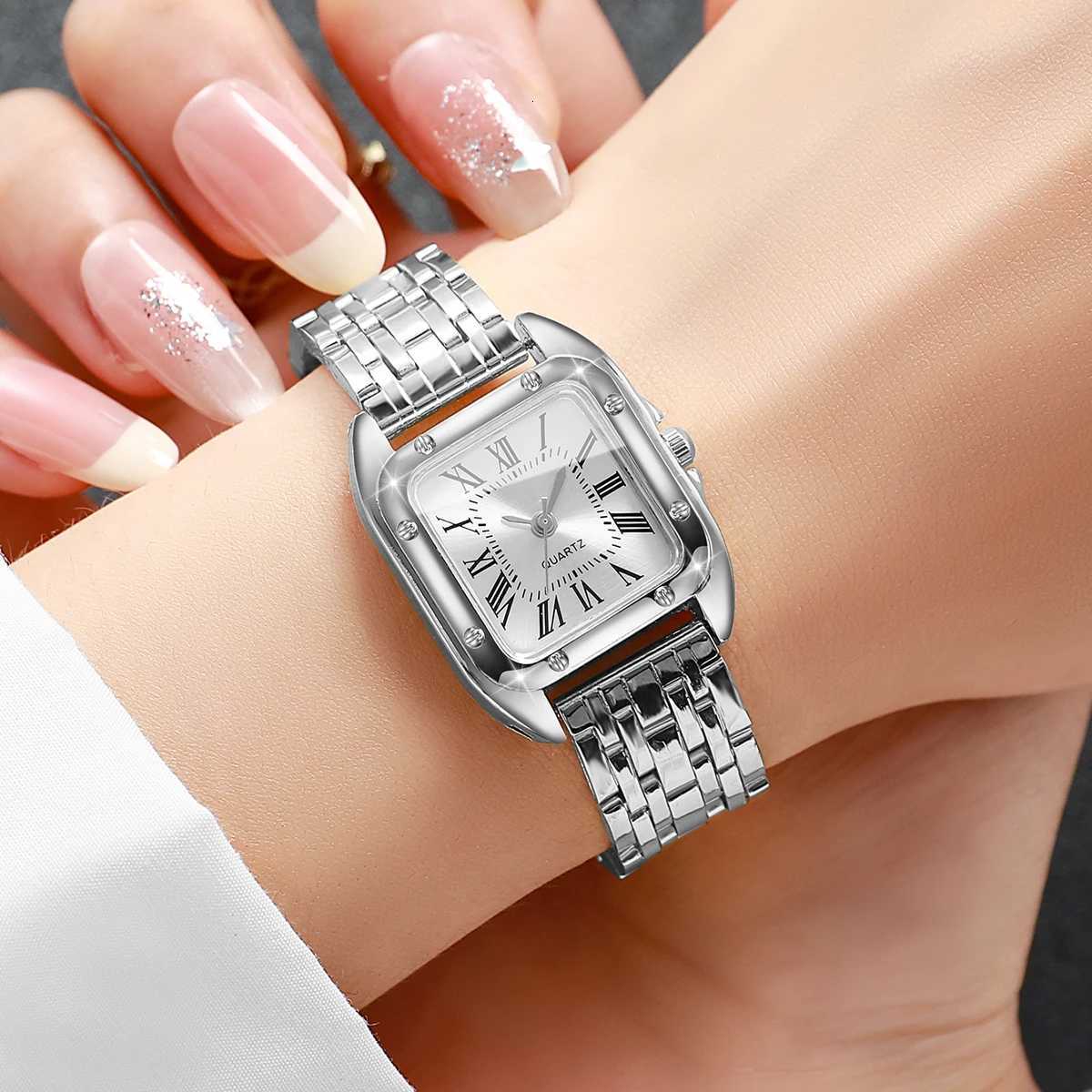 Fashion Roma Dial Women Quartz Watch Ladies Square Wristwatch Reloj Mujer Girls Clock Gift Without BoxL251023
