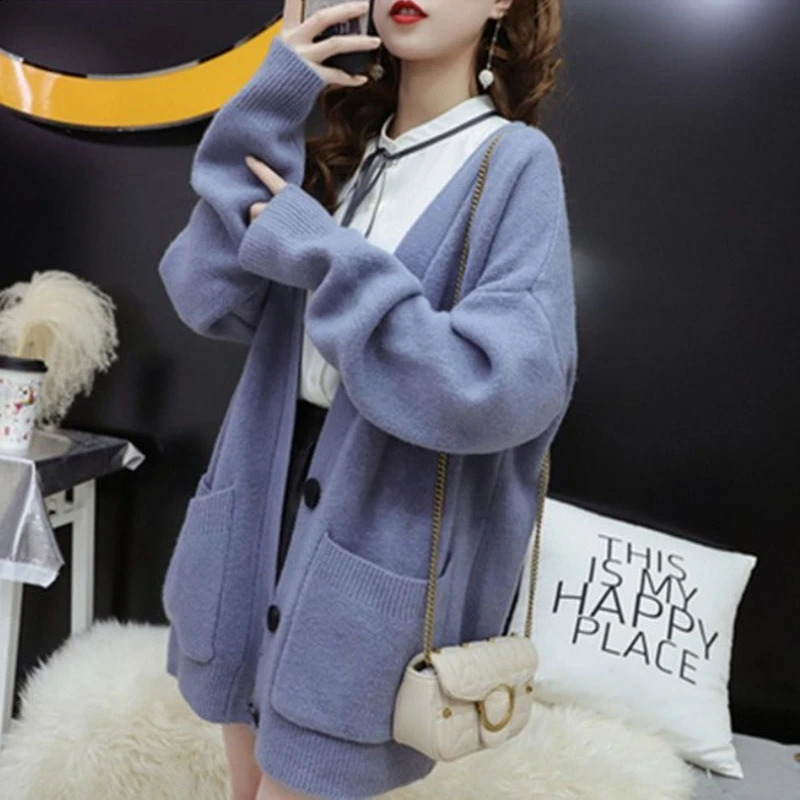 Winter Cardigan for Women Warm Harajuku Youth Korean Fashion Attractive in Knitwear Novelties Red Knitted Sweater Woman 251022