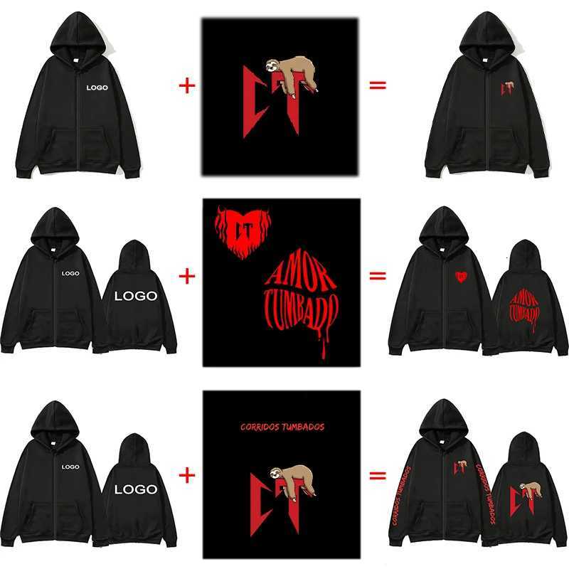 Customized Printed Men Women Zipper Up Hoodie Loose Casual Clothing Fashion Long Sleeve Hooded Pullover Personality SweatshirtsT251023