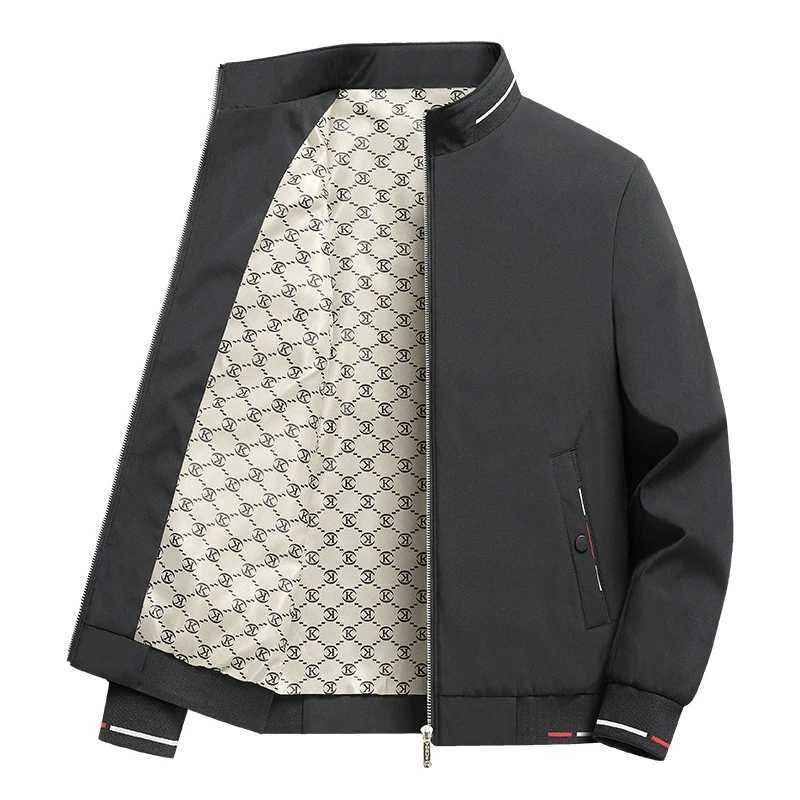 Business standup collar jacket mens spring and autumn new plush casual jacket top thickened warm jacket mens clothing W251023