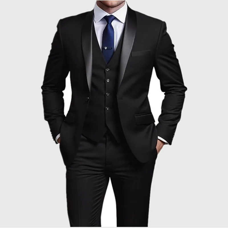 Men Formal Slim Fit Tuxedo Prom Suit Male Groom Wedding Blazers High Quality Groomsman Dress Business Banquet Party Suit 251020