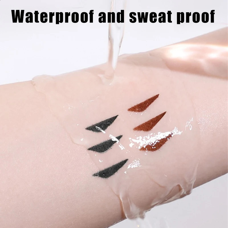 Heartshaped Double Head Stamp Eyeliner Pen LongLasting Waterproof Nonsmudging Novice Brown Black Eyeliner for Bold Eye Makeup 251014