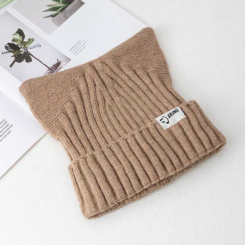 New Style Cute Cat Ear Hat Dandy Cap Kpop Style Beanie Hat Sweet AutumnWinter Hats For Women Street Warm Hats For GirlXJ251023