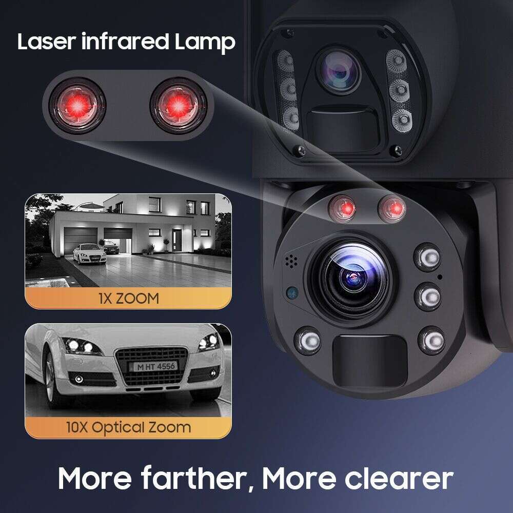 20x Optical Zoom Dual Screen Low Power Consumption Surveillance Night Vision HD Solar Camera