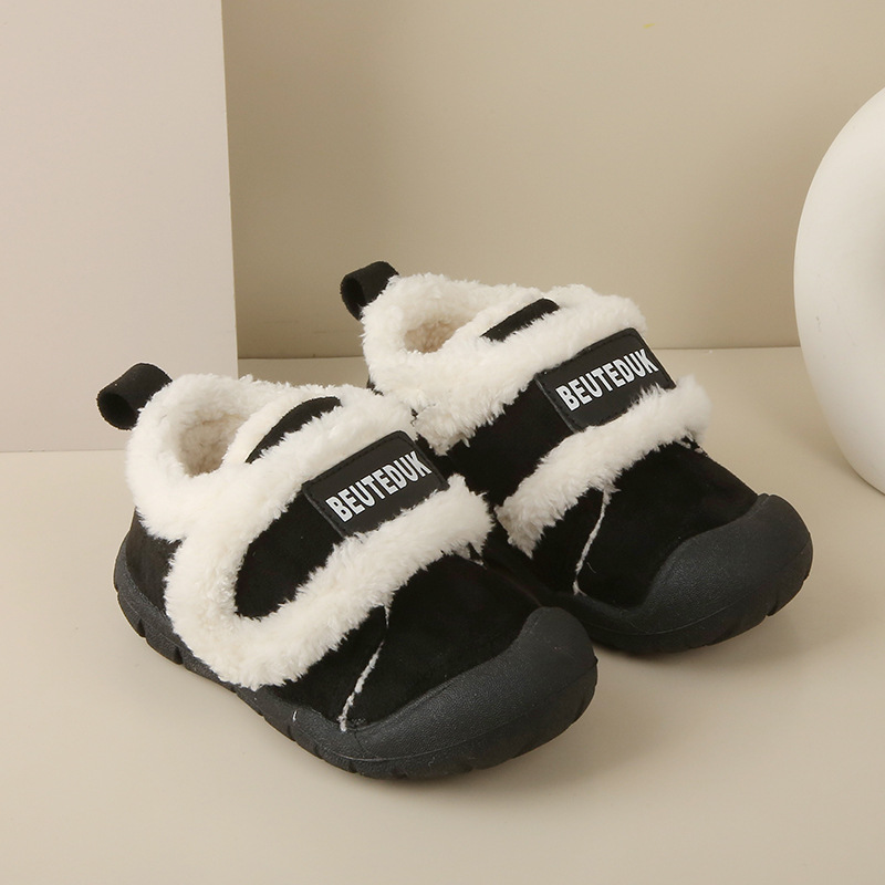 Toddler Winter Shoes Children Plush Boots Boys Girls Kids Warm Cotton Furry Shoes Cutefeet Hook Loop Sizes US6C-US13C C1168
