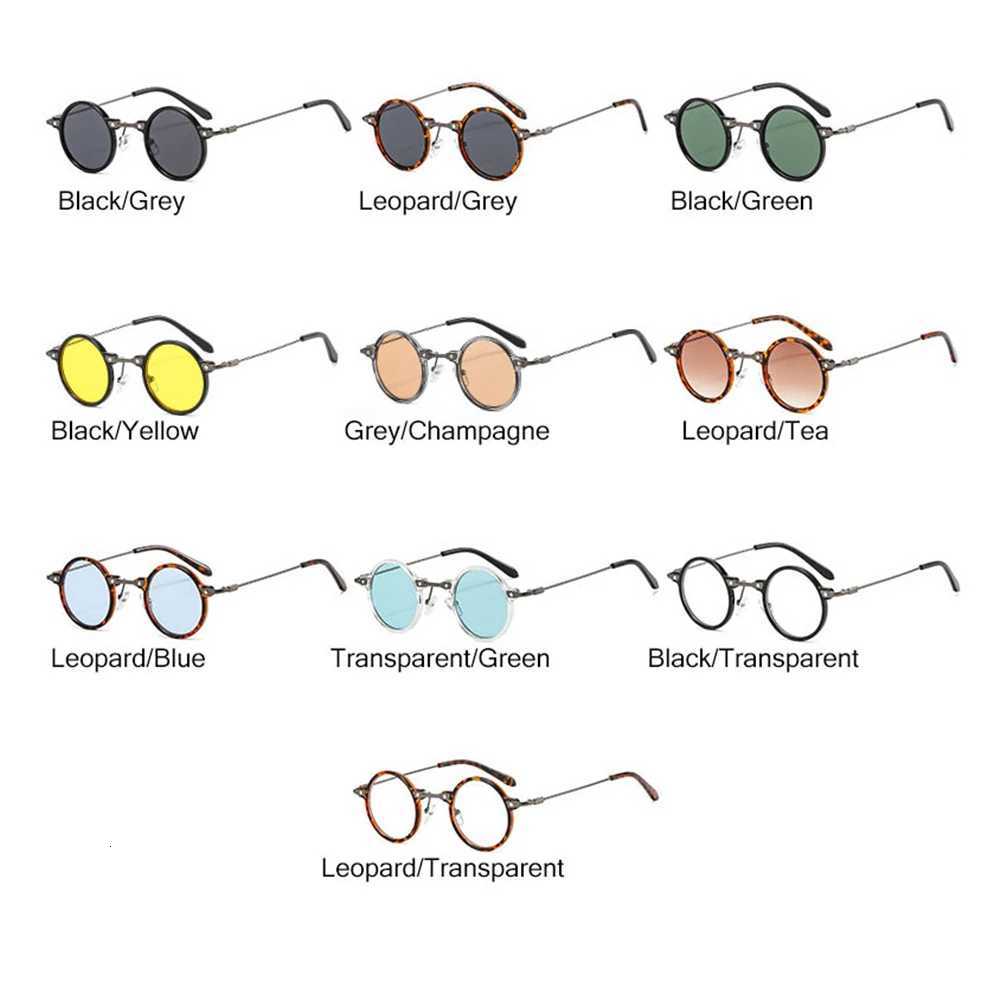 2022 Small Round Sunglasses Men Women Retro Punk Ocean Color Sun Glasses Gradient Clear Lens Eyewear Vintage Driving GlassesW251023