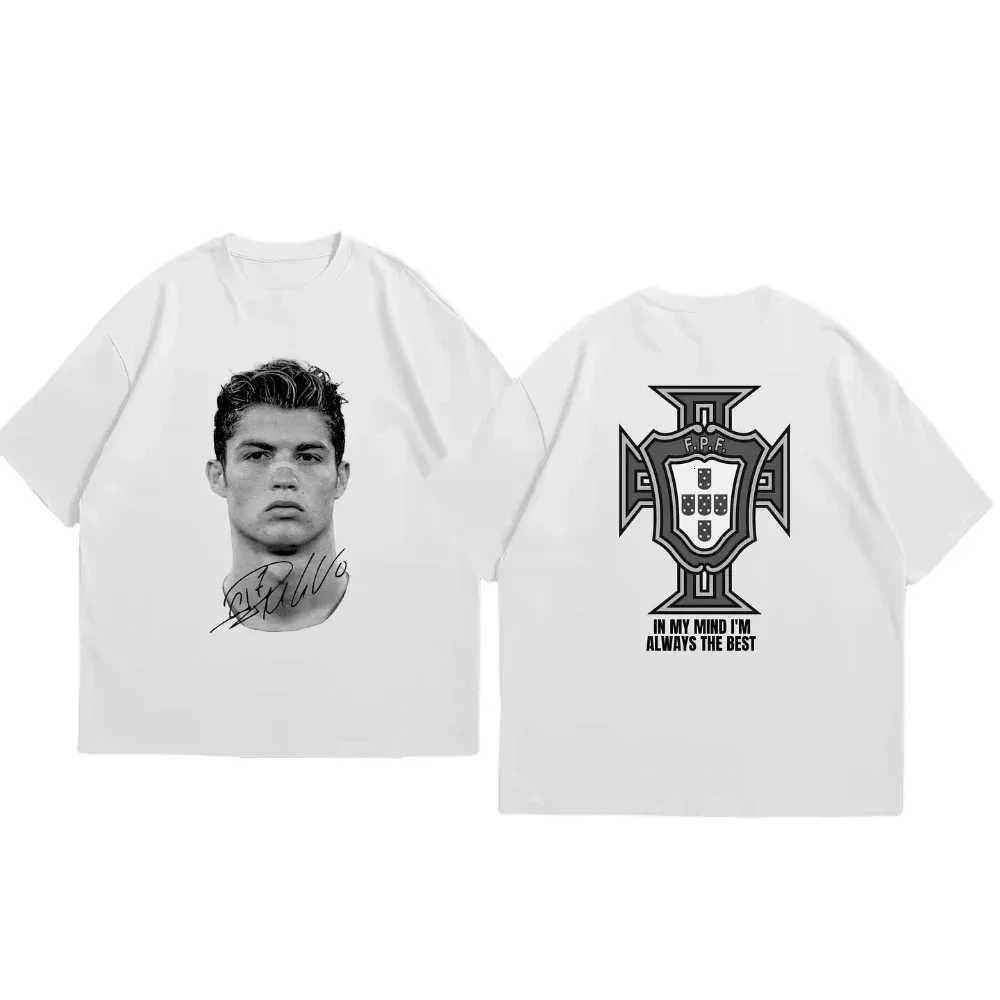 Cristiano Ronaldo Soccer Superstar Super Fashion Print Short Sleeve Cotton Tshirt Men and Women Worn American Style T ShirtXJ251023