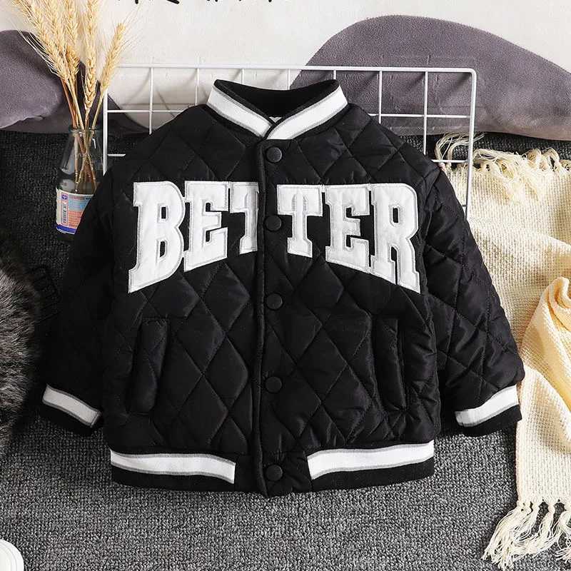 1 2 3 4 5 Years Spring Autumn Girls Baseball Jacket Keep Warm Fashion Long Sleeves Little Princess Coat New Childrens Clothing Y251023