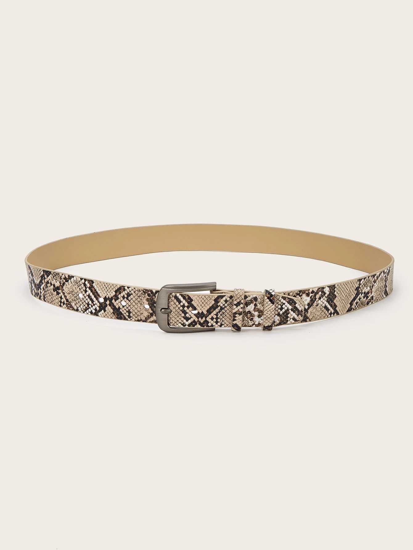 1pc mens snake print western style casual belt a versatile decorative belt for jeansXJ251023