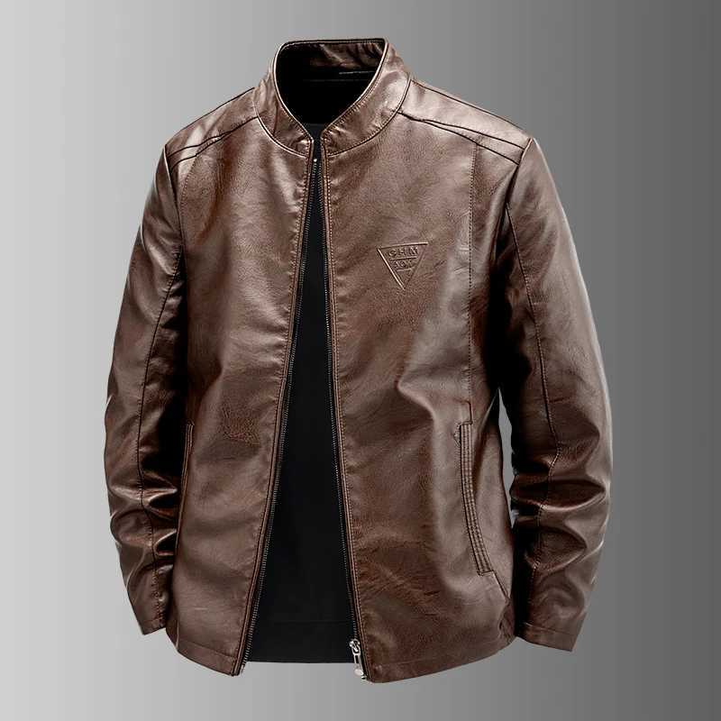 New Formal Leather Jacket Man Pilot Jacket Man Leather Brown Leather Jacket Black Leather Jacket for Men Luxury Jacket for Men W251023