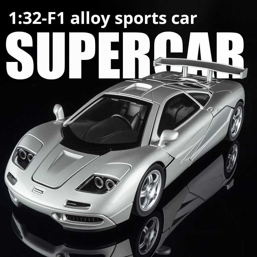 132 McLaren F1 XP4 XP5 1933 Supercar Alloy Metal Diecast Model Car Sound And Light Pull Back Childrens Toys Car Holiday GiftsT251023
