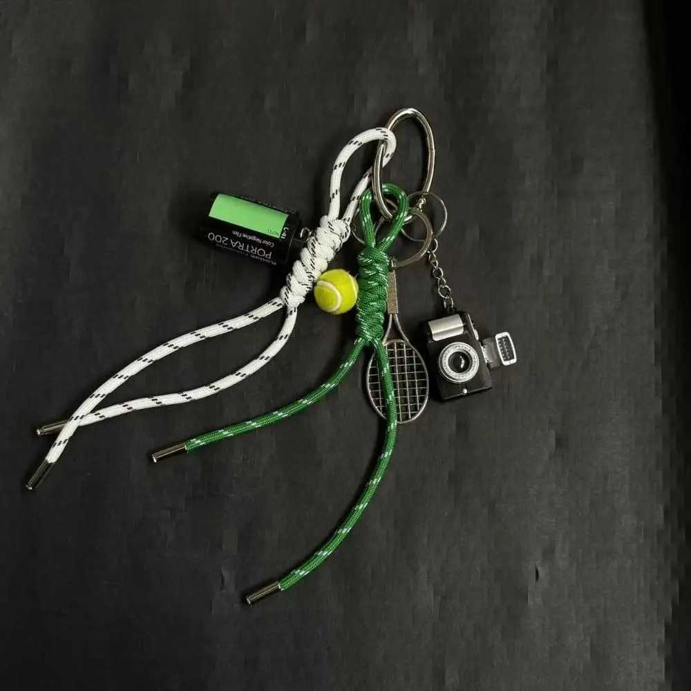 Creative Camera Braided Lanyards Keychain Tennis Kettle Car Keychain Ornament Racket Bag Pendant Women Z251023