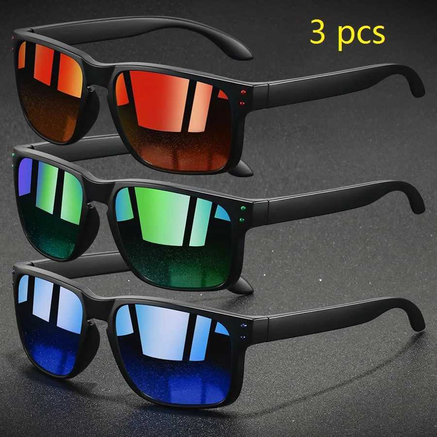 3 PCS Fashion Vintage Square Sunglasses Men Women Fishing Driving Man Luxury Brand Designer Sun Glasses AntiGlare Eyewear UV400W251023