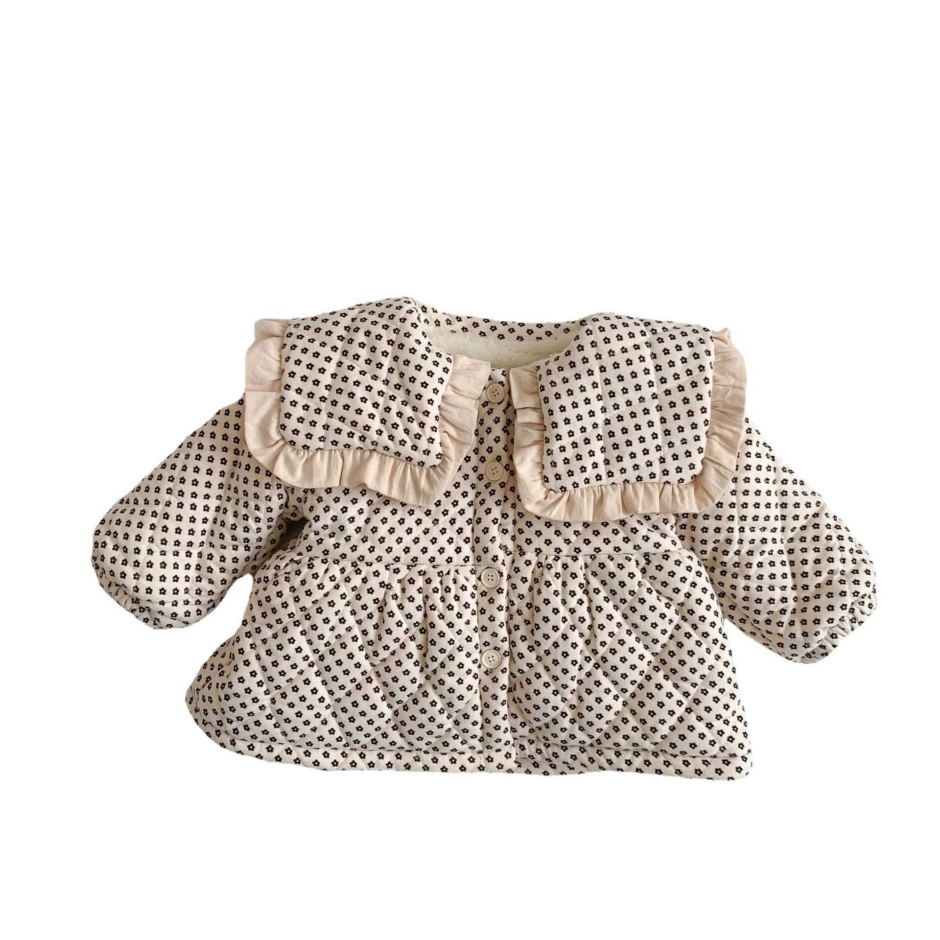 Jacket Parkas Down Jackets Children Clothing Girls Winter New Korean Version Floral Cotton Baby Collar Kids Thickened Warm Y251023