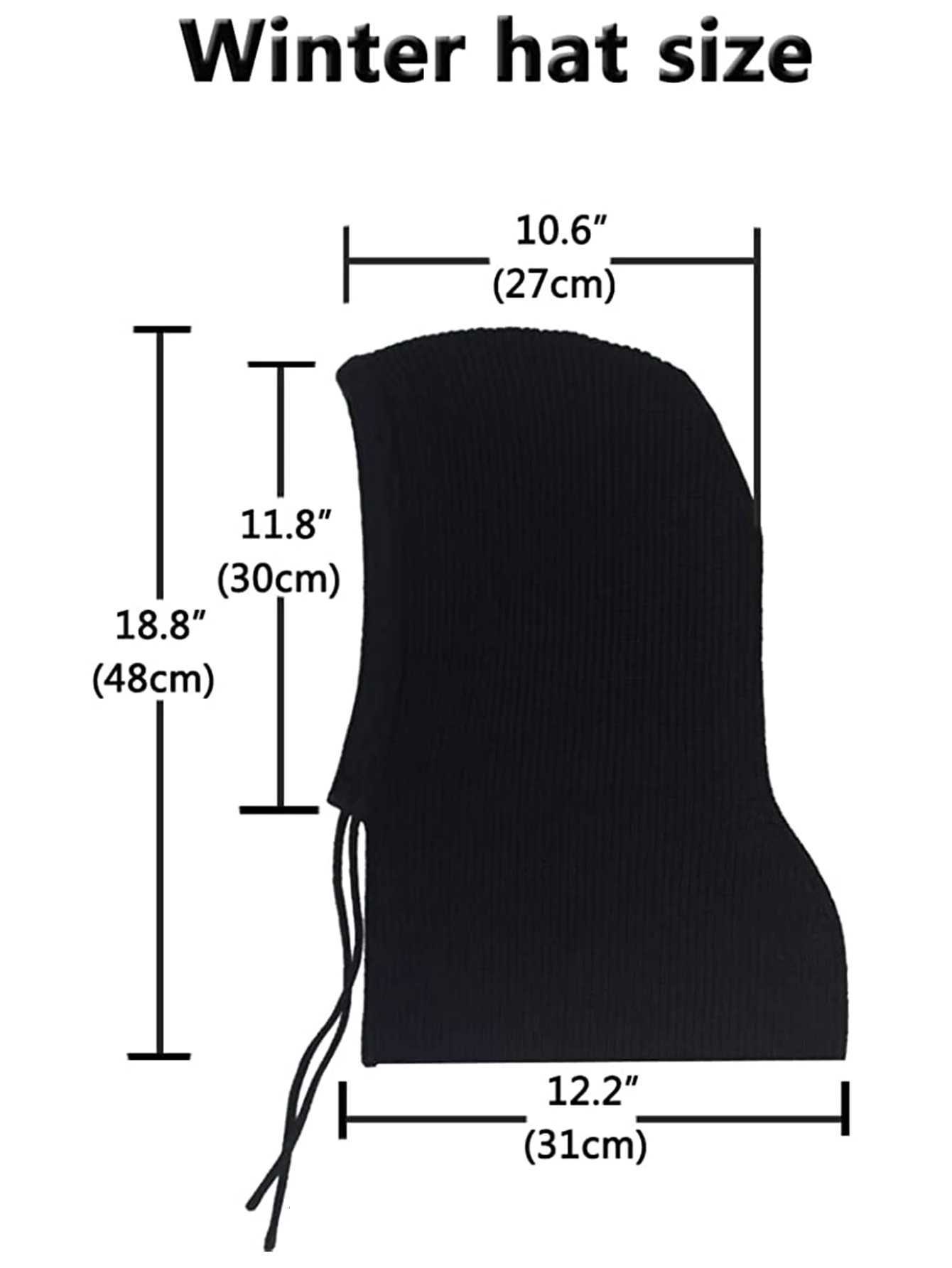 Knitted Wool clava Sklies For WenMen Winter Woln Drawstring Hooded Scarf Hat NeckFace Protect Beanies For CoupsW251023