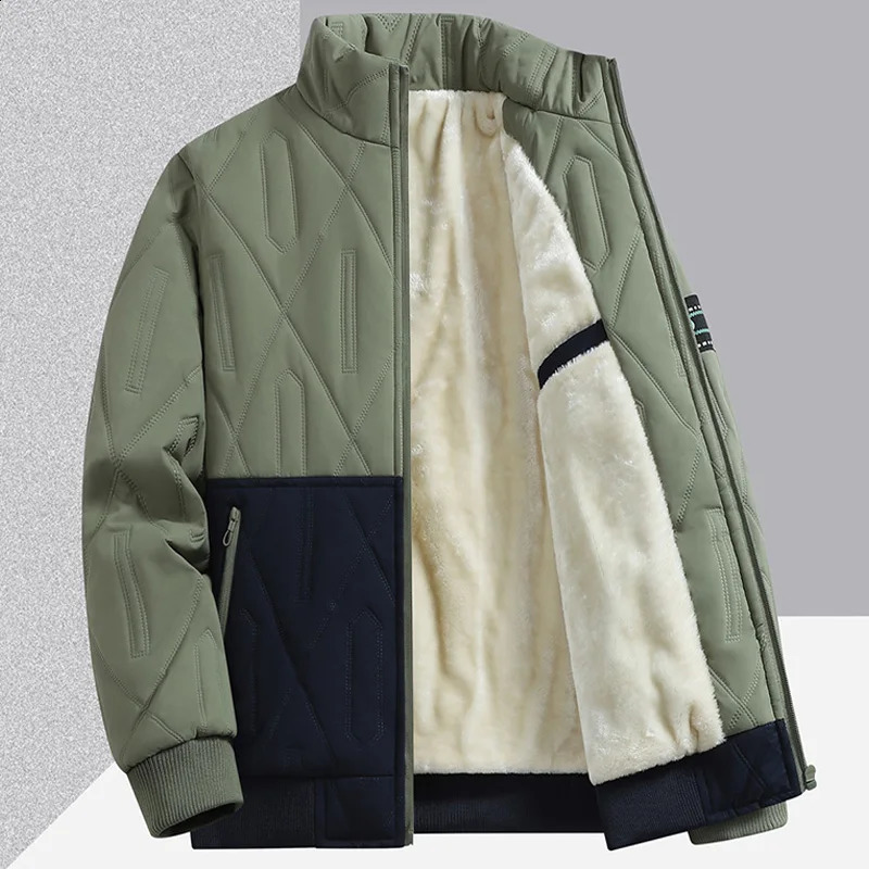 Mens Jacket Stand Collar mens Parka Winter down jacket fleece Warm Jackets men business leisure coat baseball coats 2569 251023