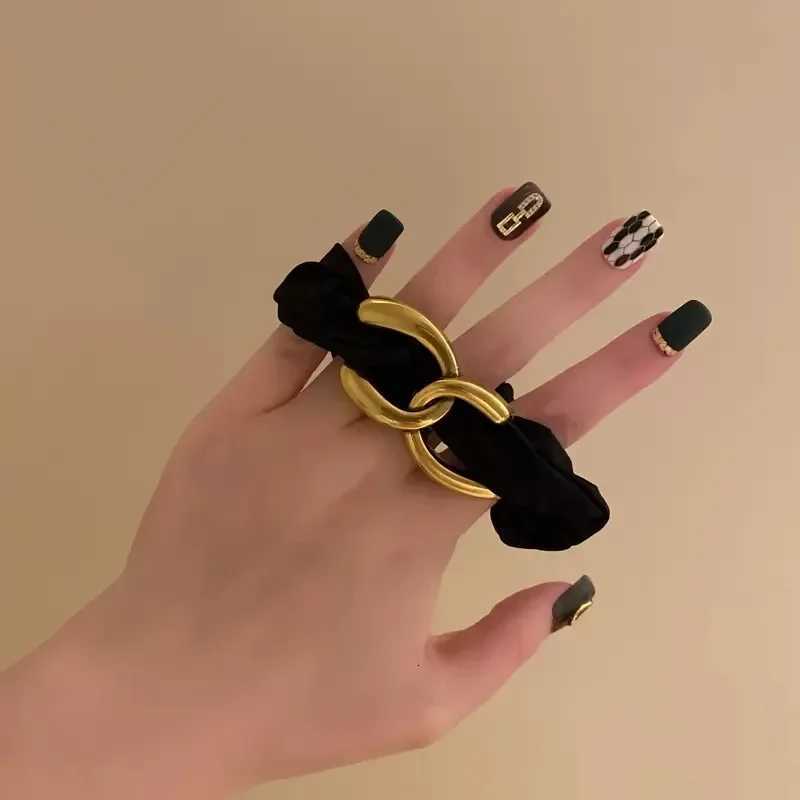 For Wen Hair Accories Hair Ties Bands Cute And Sweet French Large Intestine Circle Ponytail Hair Ring Warm Color Y251023