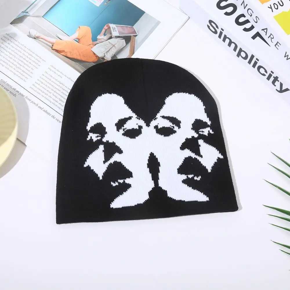 Gift Printing Knitting Cap Hat Y2k Beanies Bonnet Acrylic Couple Warm Hats Keep warm Casual Skullies Men WomenXJ251023