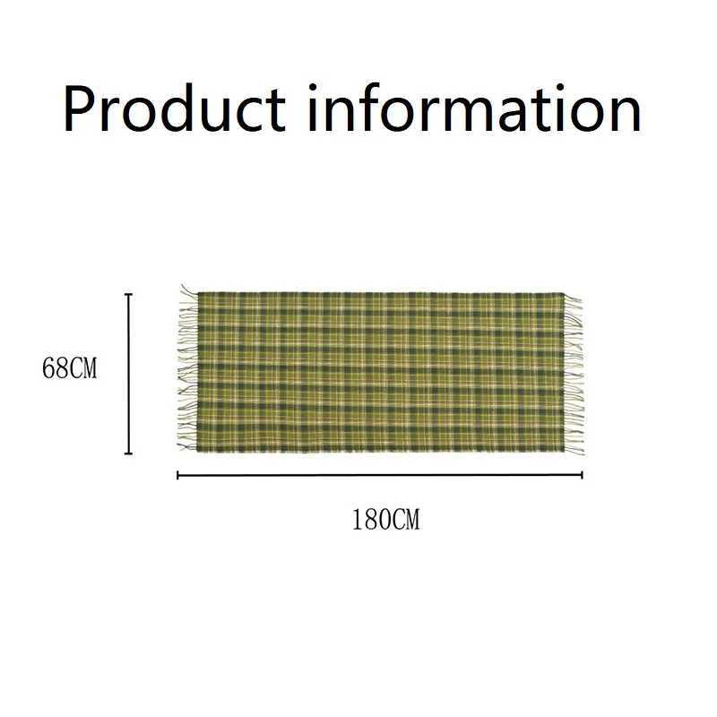 New Checkered Scarf Womens Winter Scarves Cashmere Scarf Black Ladies Scarf Warm XWJ15 J251113