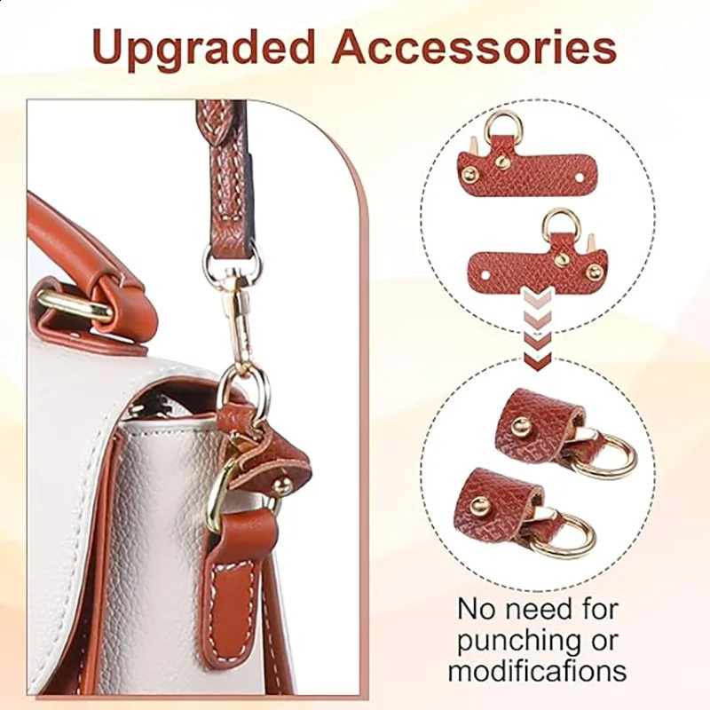 Bag Straps Set for LONGCHAMP Mini Bag Leather Accessories DIY Transformation Punch Free Shoulder Crossbody Conversion 251022