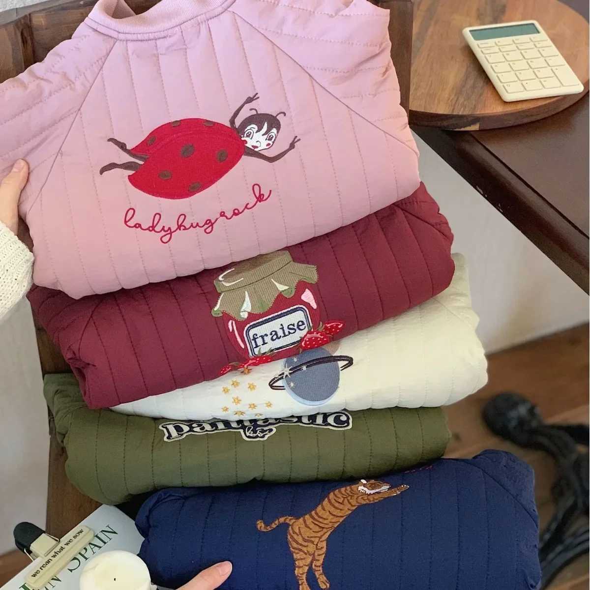 2025 Winter Plush Kids Jacket Cartoon Print Thcken Cotton Childrens Outerwear Coat Warm Girls Cotton Coat Boys Baseball Coat Y251023