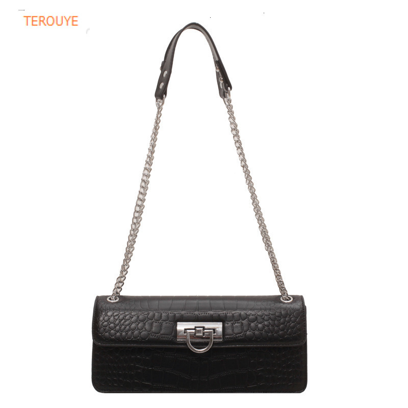 Korean style niche texture armpit bag autumn and winter new fashion retro sexy chain rectangular women's shoulder bag luxury designer bag