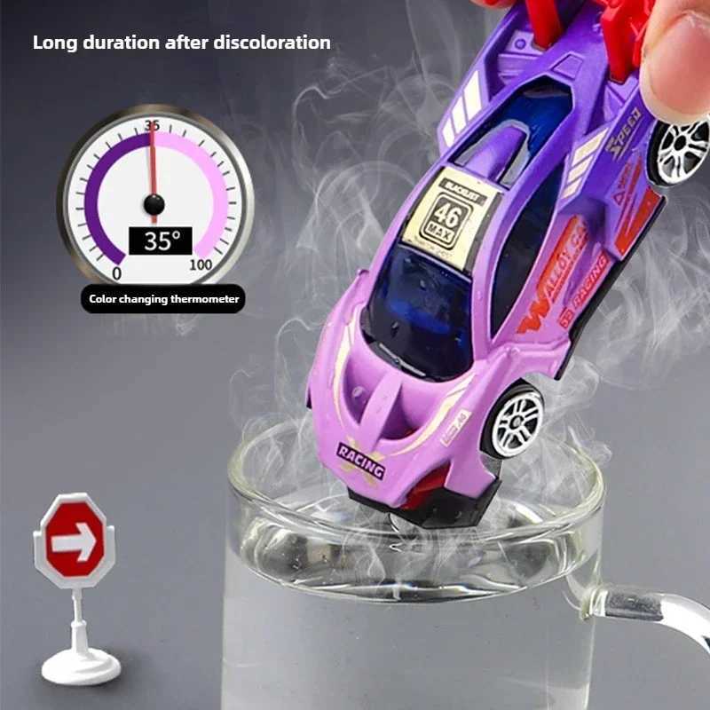 164 Magic Color Changing Racing Car Model Temperature Sensitive Inertia Pull Back Cars Toys CrashResistant Durable Boys GiftT251023