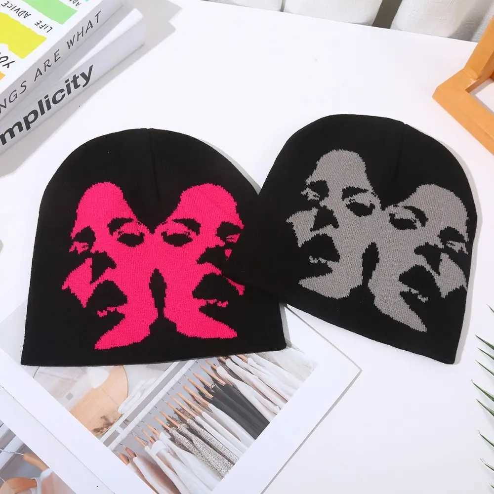 Gift Printing Knitting Cap Hat Y2k Beanies Bonnet Acrylic Couple Warm Hats Keep warm Casual Skullies Men WomenXJ251023