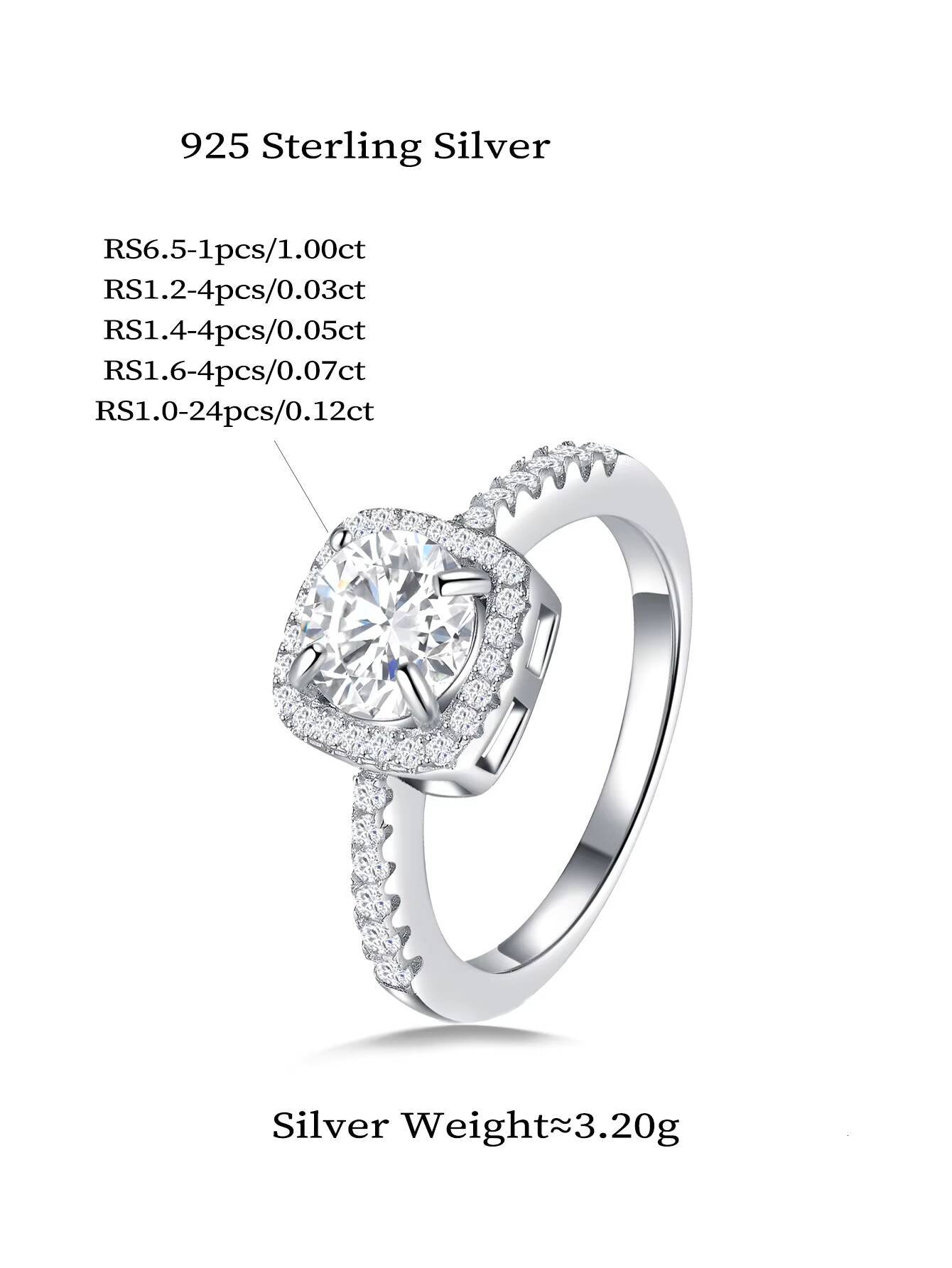 Aivenchy Hot Lab Grown Diamond Ladies Ring Fine Jewelry 925 Sterling Silver Rhodium Plated Women Luxury Moissanite Finger Ring