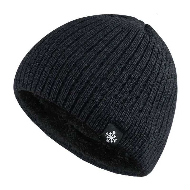Autumn and winter thick wool bnded knitted mens and wens hats are suitab for windproof and warm outdoor wear in winterW251023