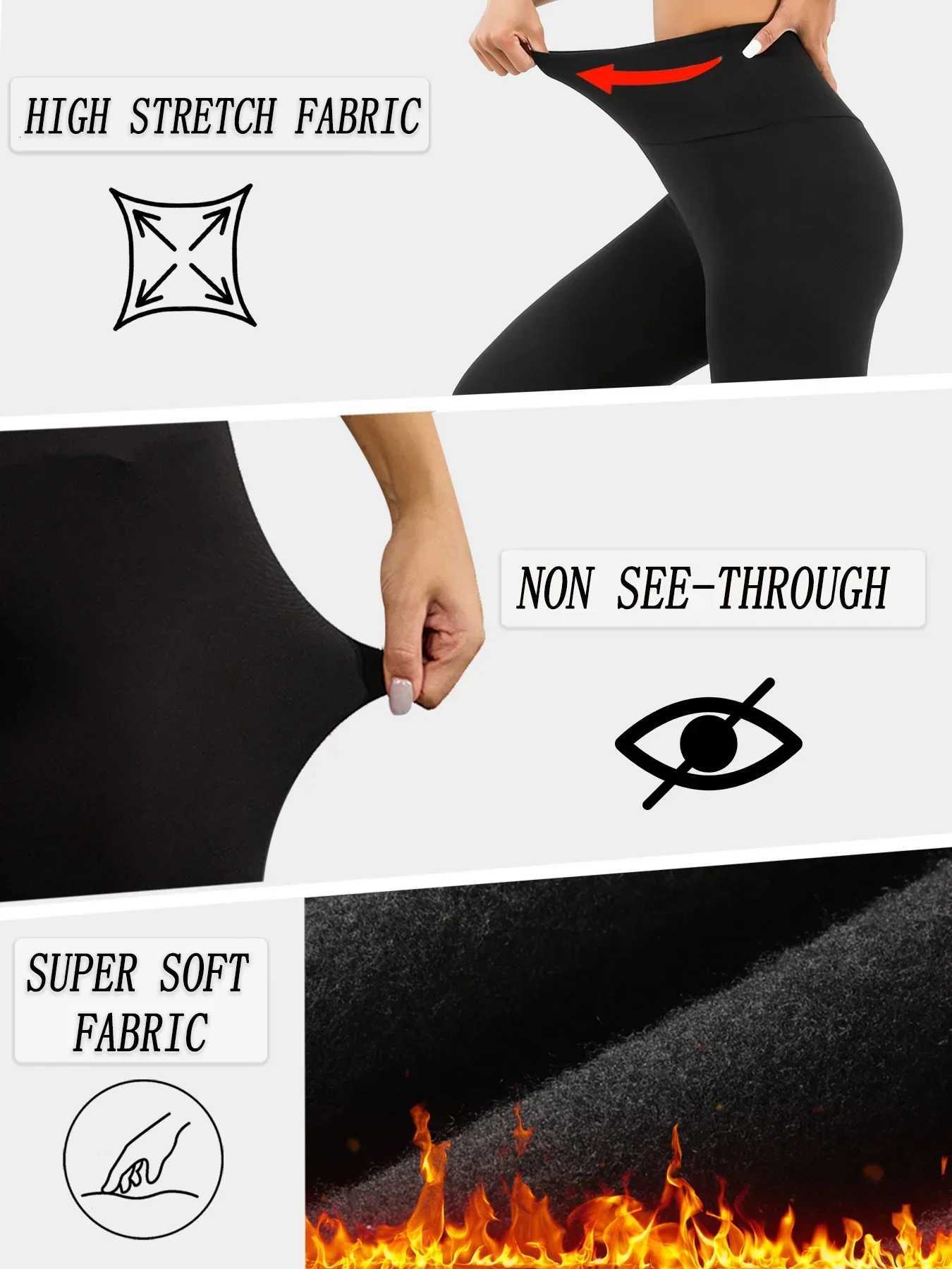 3 Pack Womens Thermal Fleece Lined High Waisted Leggings Workout Winter Warm Thick Tights Soft Yoga PantsT251023