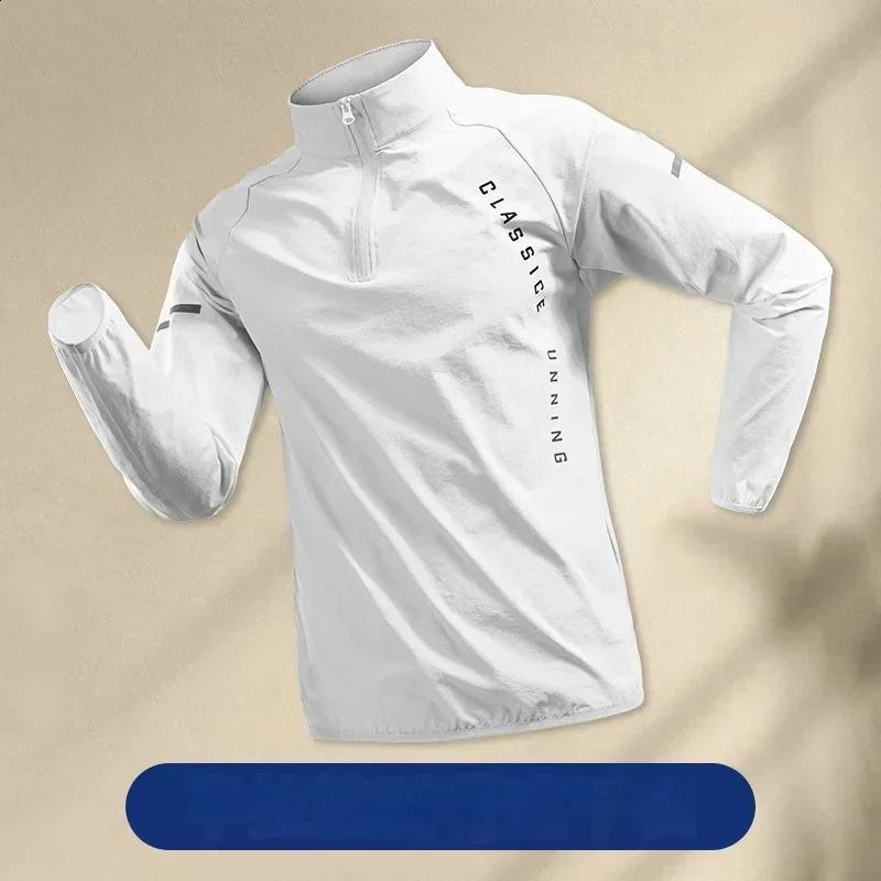 White Men Running Jackets Gym Zipper Hooded Sport Jacke Jogging Training Fitness Sweatshirt Casual Sportswear 251023