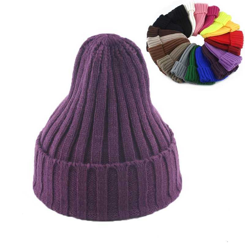 Autumn Winter Beanie Warm Soft Knitted Hat Hip Hop Cap For Women Men Bonnet Solid Color Skullies BeaniesXJ251023