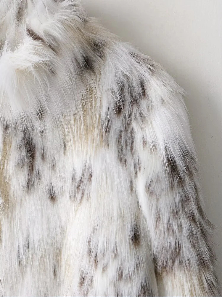 European style womens fashion versatile temperament simple artificial fur effect zipper long sleeve jacket 251022
