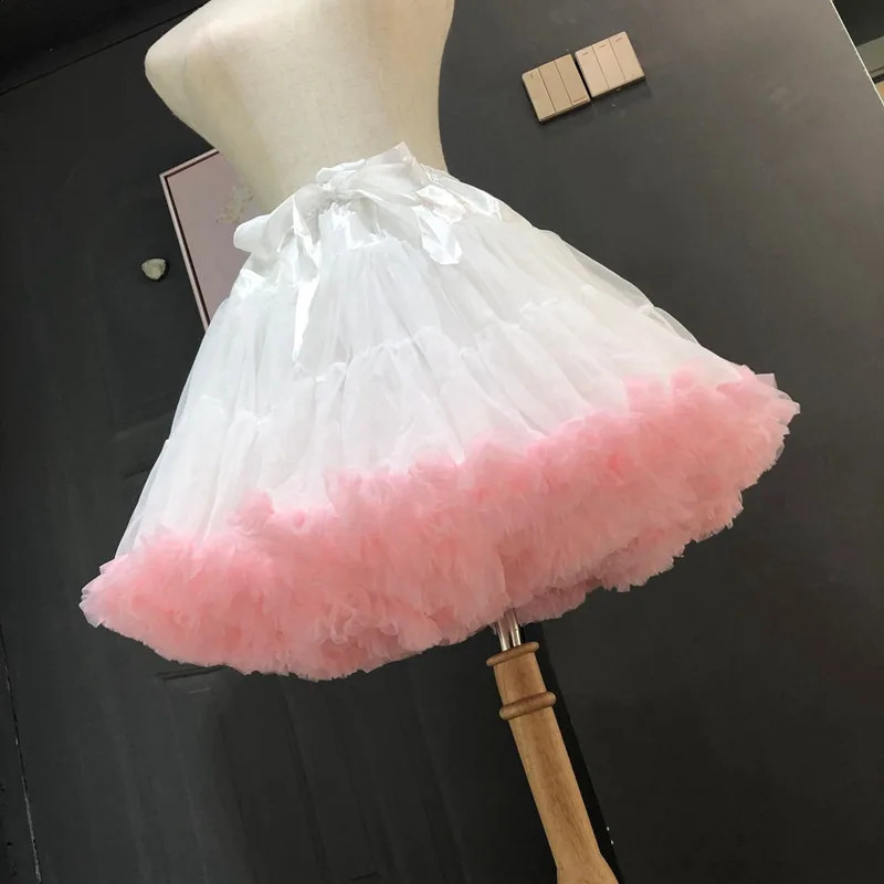 Crinoline Inner Bustle Cosplay Tutu Puffy Women Flower Style Lolita Fluffy Petticoats Cancan Skirt Under Wedding Dress 251022