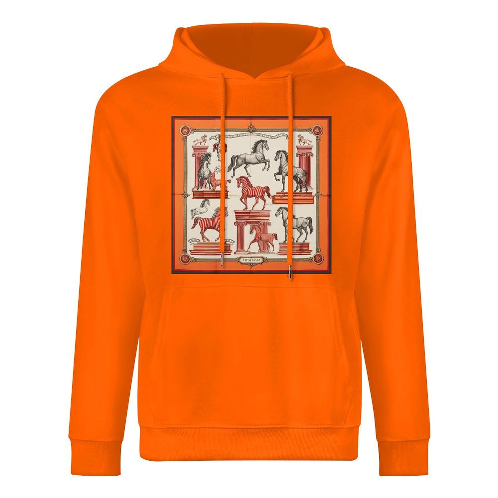 H Designer Fall Winter Hoodie Luxury Horse Print Design Unisex Long Sleeve Streetwear Hip Hop Oversized Fit Hoodie Men's Fashion Apparel H31