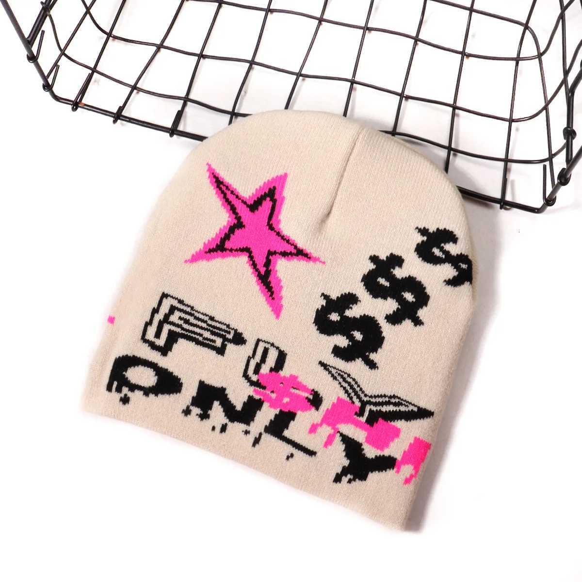 Multicolour Stars Elastic Turban Cap Daily Life Knitted Hat Millennium HipHop Style Winter Hat Keep Warm Beanie TrilbyXJ251023