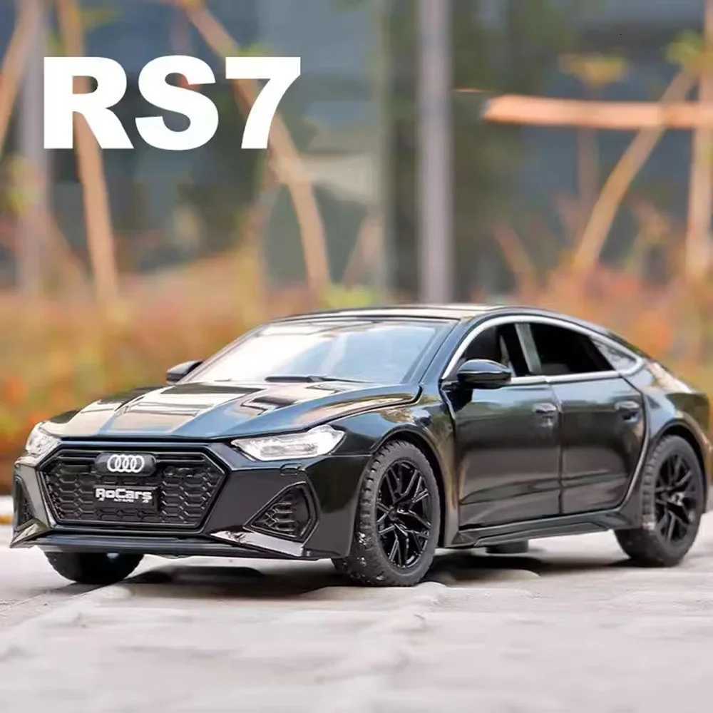 132 Scale RS7 Model Car Toy Alloy Diecast High Simulation with Sound and Light Pull Back Vehicles Toys for Kids Christmas GiftsT251023