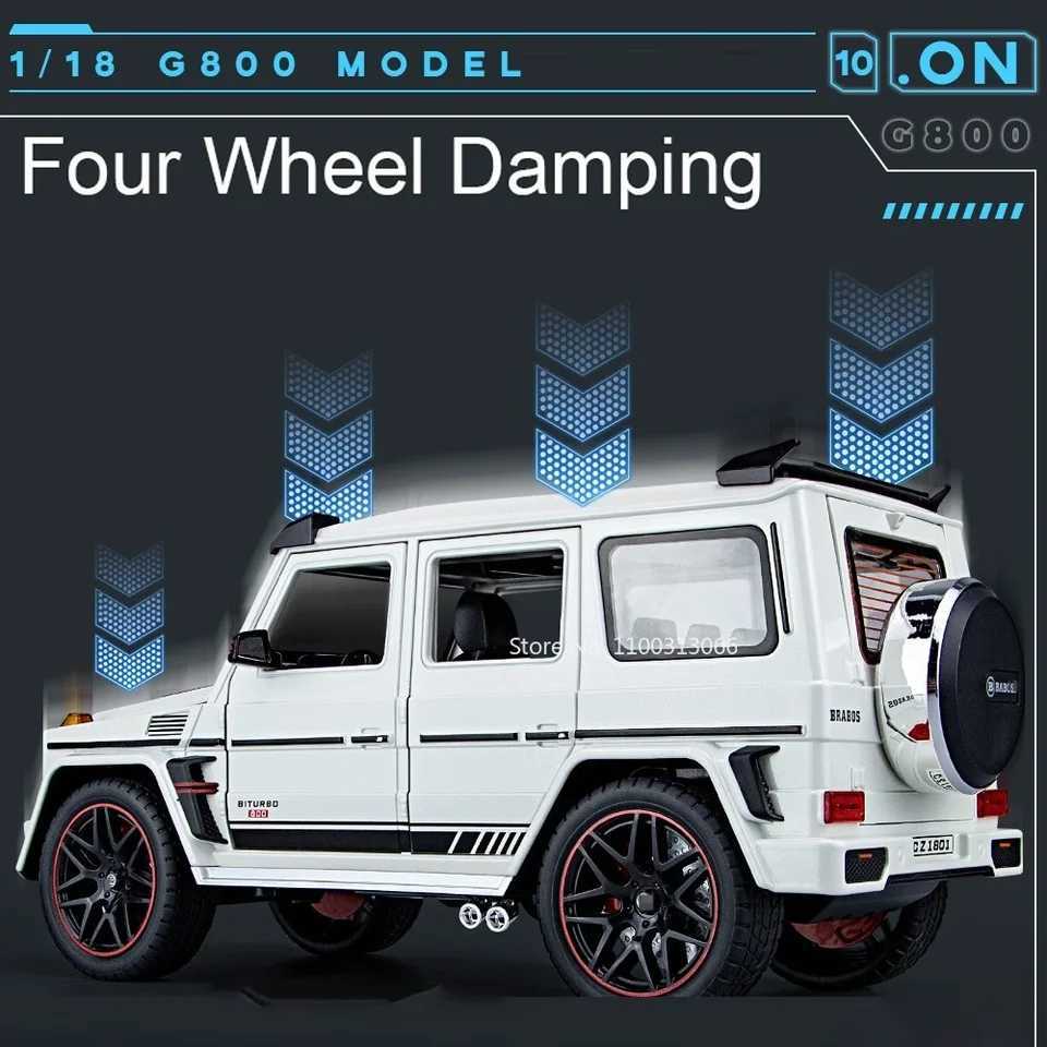 118 Scale G800 Model Car Toys Alloy Diecast Metal OffRoad Vehicles Collection With Sound Light Toy Cars Children Gift SeriesT251023